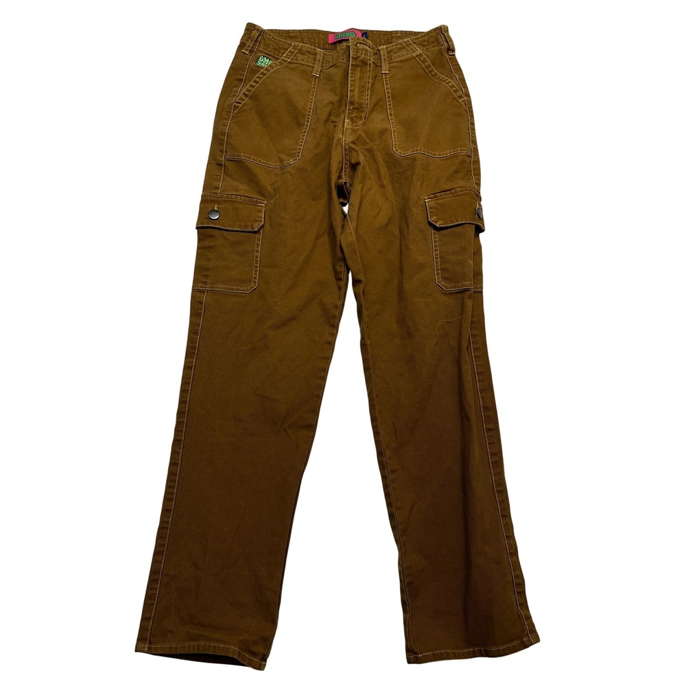 Empyre Pants Womens 7 Brown Cargo Utility Skate Workwear Pockets Straight Leg